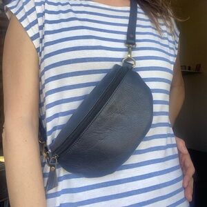 Black Leather Crossbody Bag